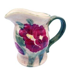 Fleur Rustique Pitcher Ambiance Collection 7" Discontinued Poppy Nanette Vacher